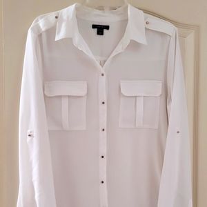 Amisu - white long sleeve blouse